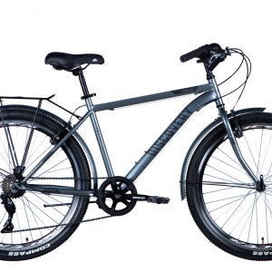 Велосипед Discovery PRESTIGE MAN 26" Жорстка 2024 з крилом St з багажником задн St Vbr тріскачка
