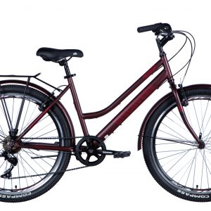 Велосипед Discovery PRESTIGE WOMAN 26" Жорстка 2024 з крилом St з багажником задн St Vbr тріскачка