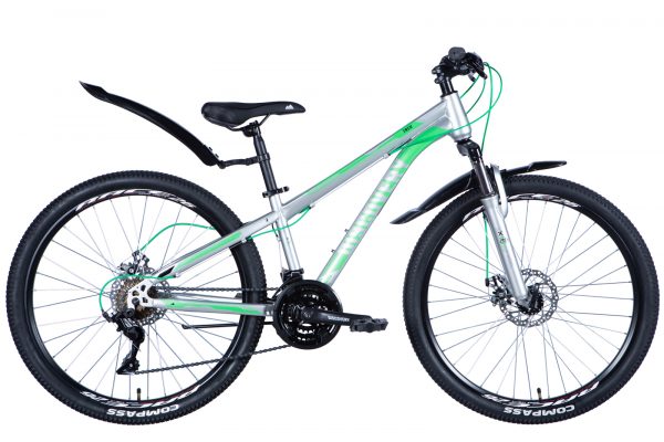 Велосипед Discovery TREK 26" Хардтейл 2024 с крылом Pl без багажника DD трещотка
