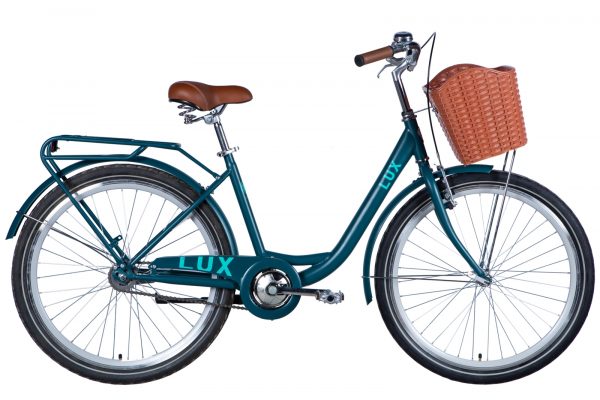 Велосипед Dorozhnik LUX 26" Жорстка 2024 з крилом St з багажником задн St Velosteel
