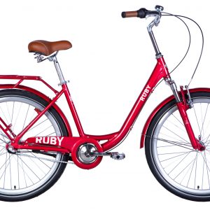 Велосипед Dorozhnik RUBY PH 26" Хардтейл 2024 з крилом St з багажником задн St планетарна
