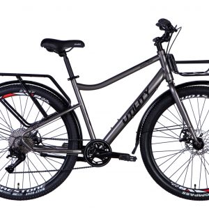 Велосипед Dorozhnik UTILITY 27.5" Жорстка 2024 з крилом Pl з багажником задн St DD касета