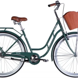 Велосипед 28" Dorozhnik RETRO Velosteel (2025) зелено-сірий